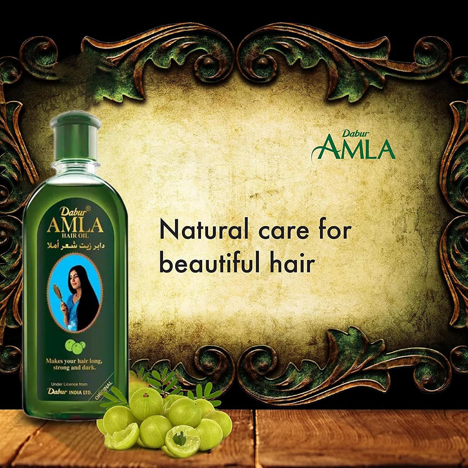 dabur amla hair oil 500ml | natural care | enriched with amla, natural oils & vitamin c | nourishes scalp | moisturizing and strengthening hair treatment for women & men | for long, strong & dark hair