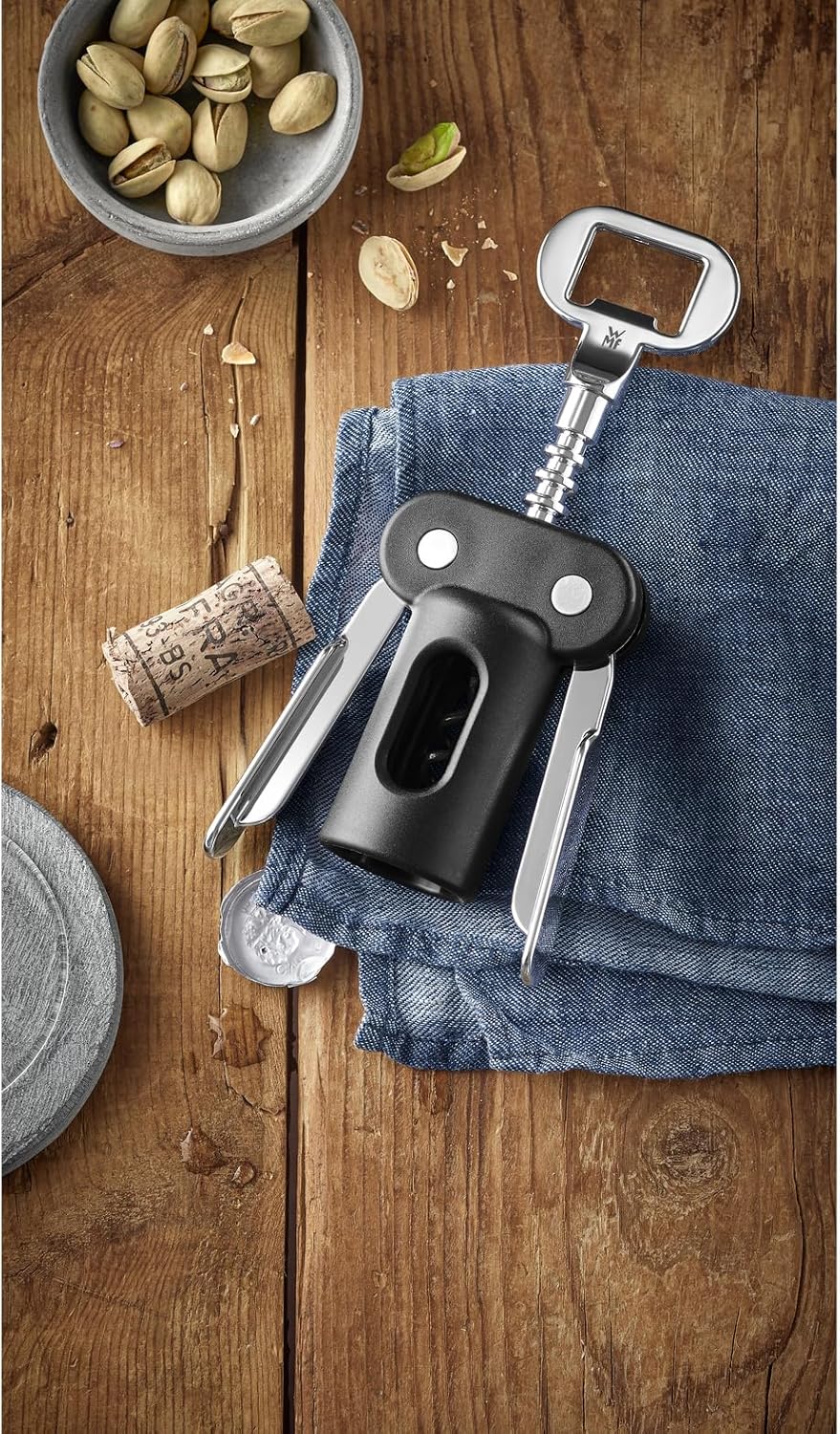 wmf clever & more corkscrew with arms, black