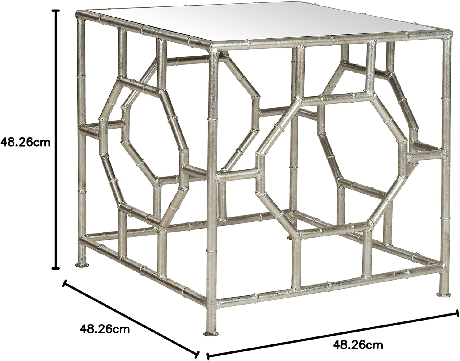 safavieh home collection rory silver accent table