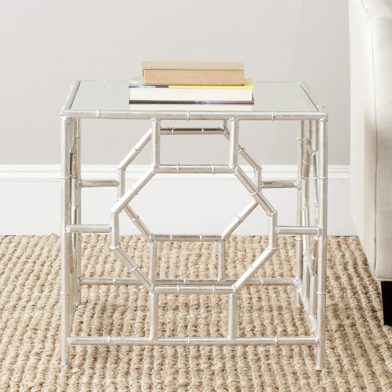 safavieh home collection rory silver accent table