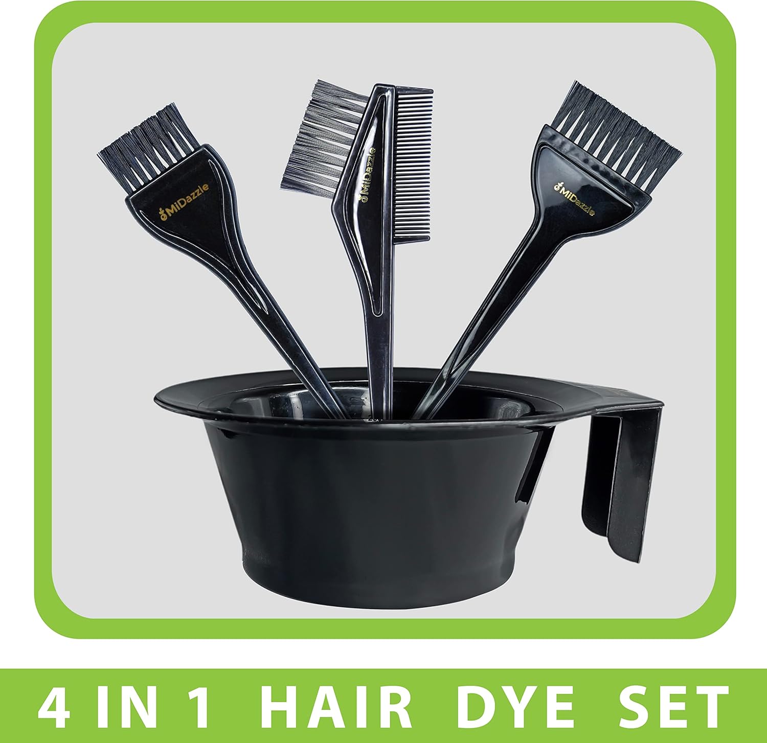 omidazzle midazzle professional hair coloring dyeing kit brush with bowl black (hair dye bowl set)