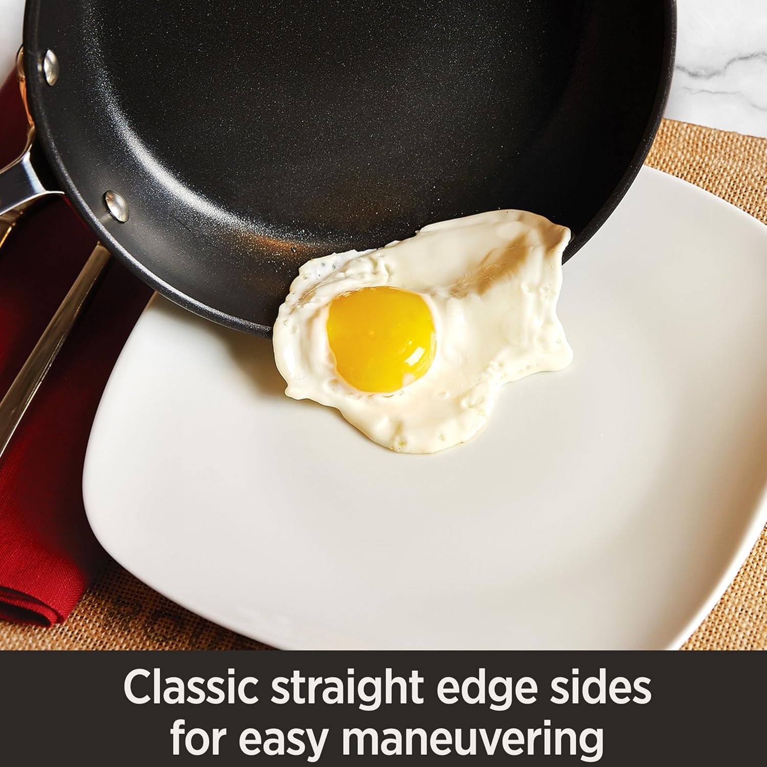 all clad e7859064 ha1 hard anodized nonstick dishwasher safe pfoa, 2 piece, black 8" and 10" black 2100090557