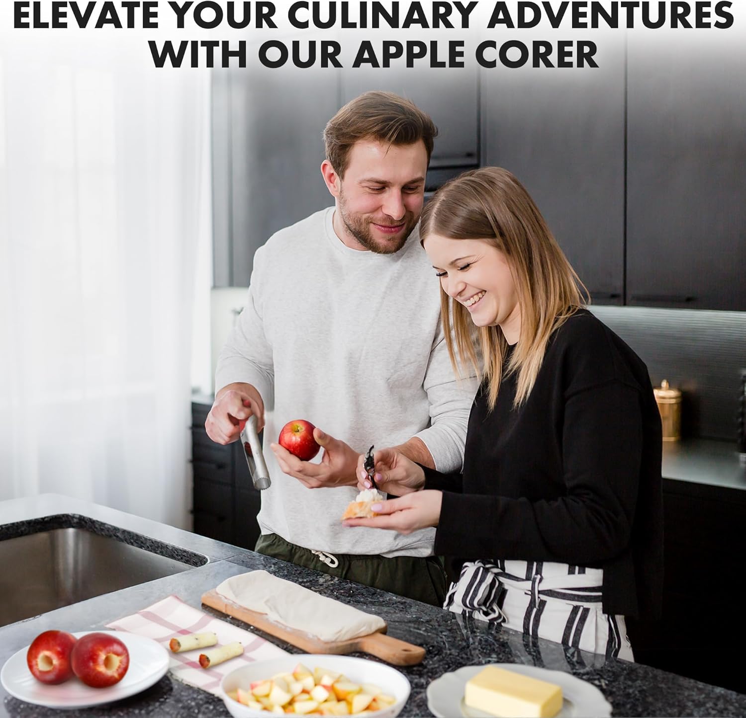 zulay kitchen premium apple corer easy to use durable apple corer remover for pears, bell peppers, fuji, honeycrisp, gala and pink lady apples stainless steel best gadgets cupcake corer red