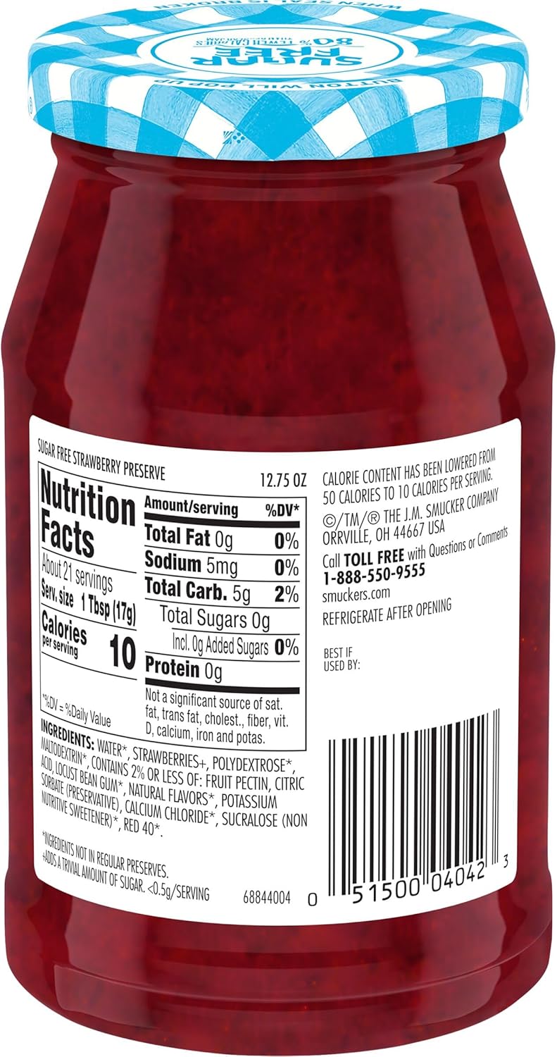 smucker's splada strawberry preserve, 361 gm