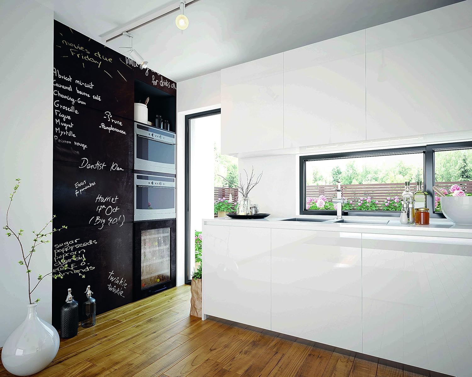 d c fix 213 0004 decorative self adhesive film, blackboard, 17" x 78" roll