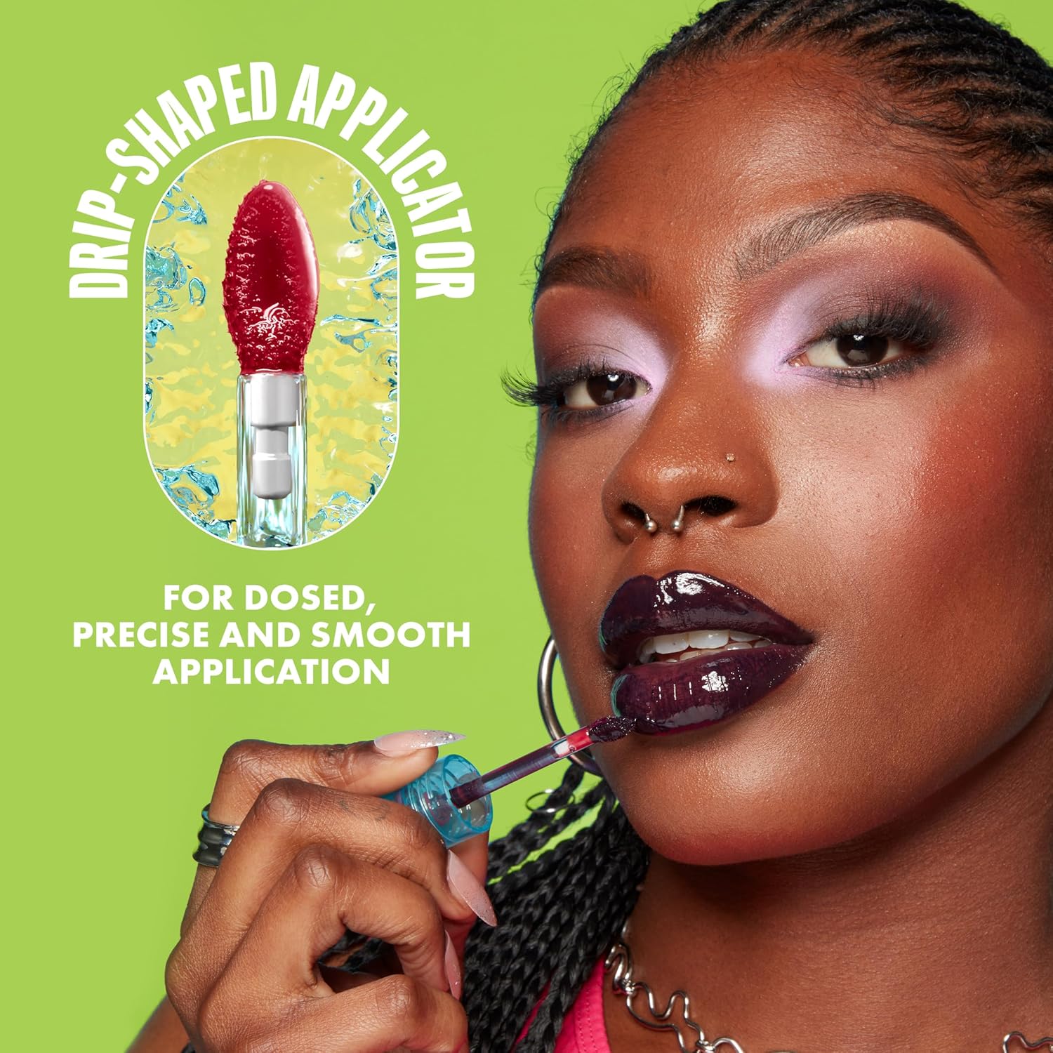 nyx professional makeup lip iv hydrating gloss stain, lip gloss, up to 12hr hydration, high pigment, wet shine finish, hydra honey