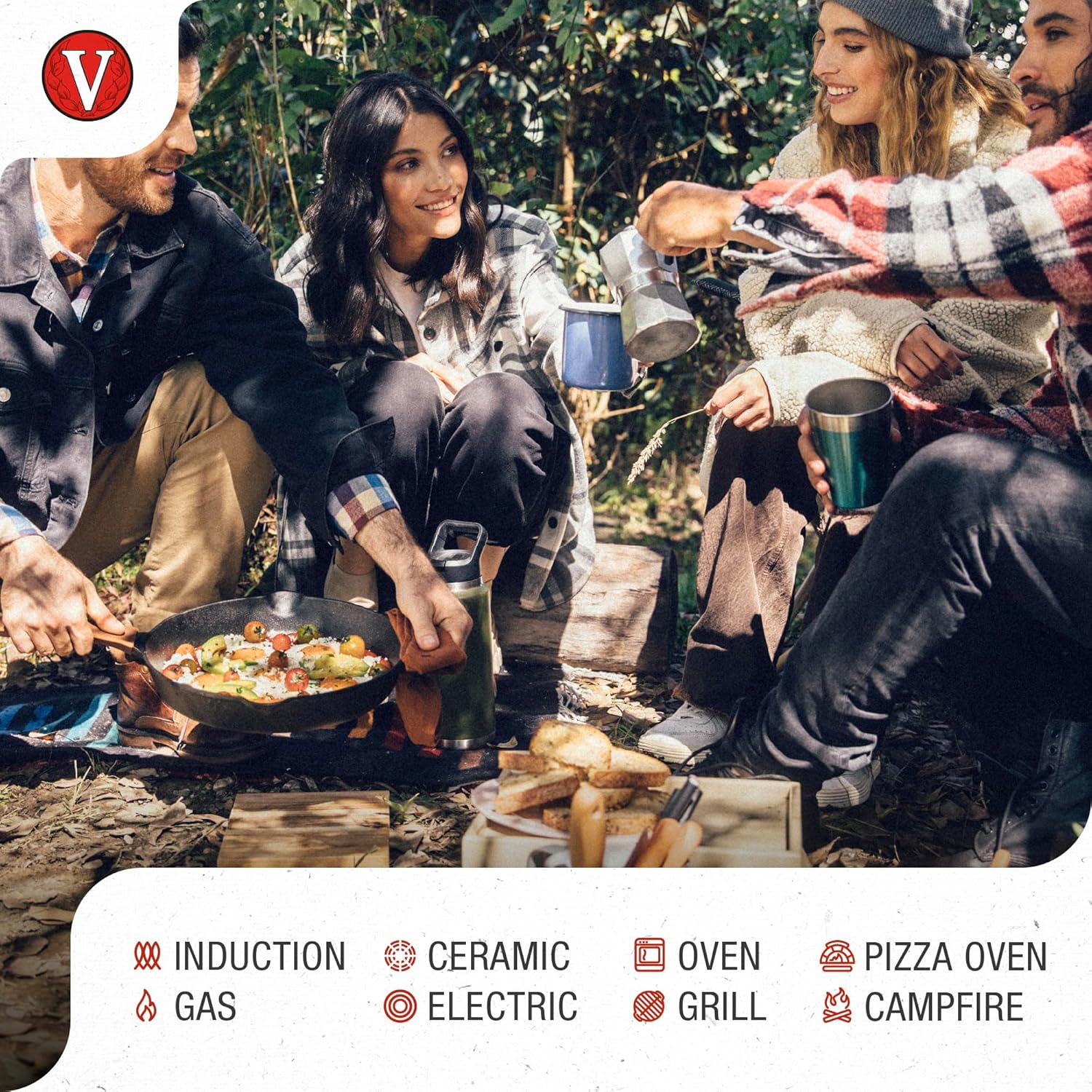 victoria seasoned cast iron skillet pan with long handle 12 inch skl 212