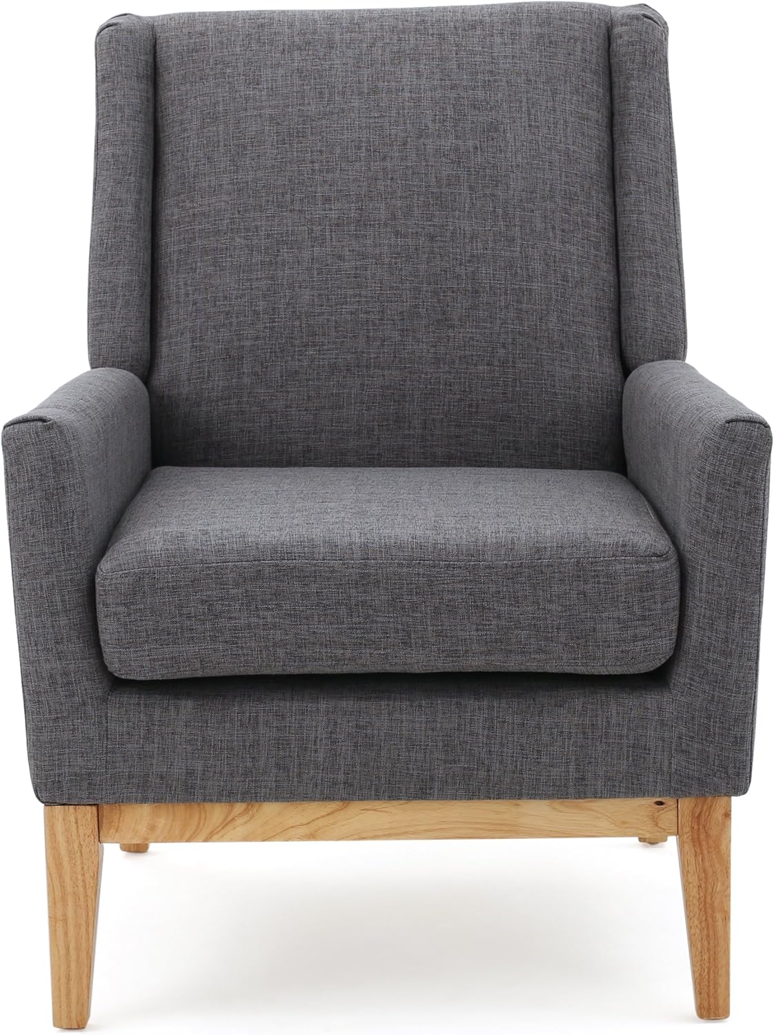 christopher knight home aurla fabric accent chair, light grey 27.5d x 28.5w x 36.5h in
