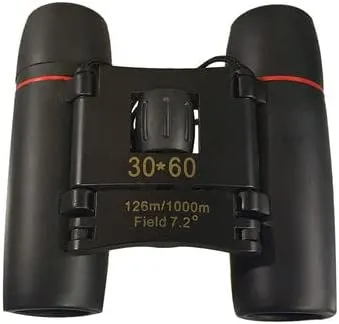 CRONY 30 * 60 Binocular 30X60 Day And Night Camping Travel Vision Spotting Scope Optical Folding Hd Binoculars Black 9x6x4 cm