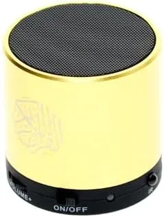 CRONY QS-100+BT 16GB Quran Speaker Mini 16gb Al Quran speaker with 25 Reciters and 23 Translation Voices for Muslim (Golden)