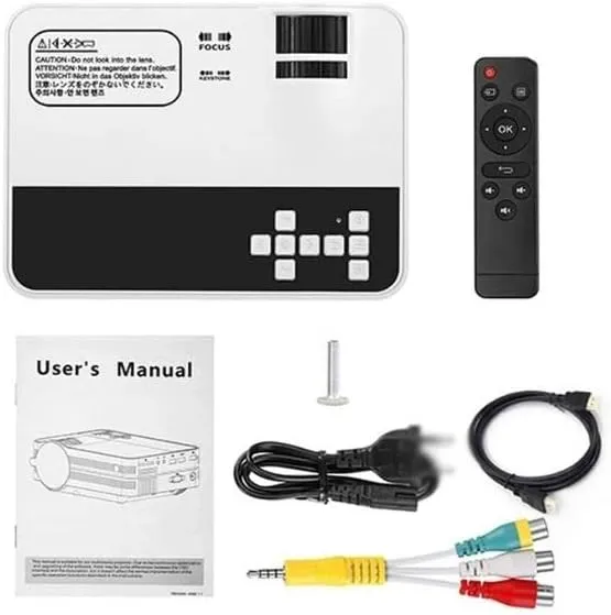 CRONY Ub-10 Puls Projector Mini Led Projector Home Theater | White