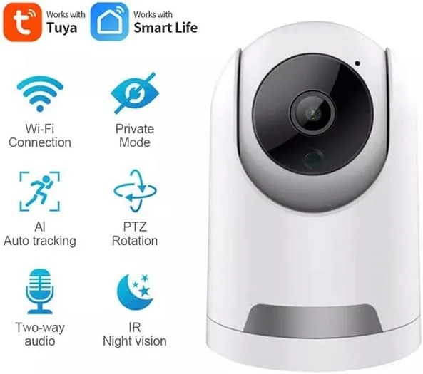 CRONY Nip-500 Wireless Camera 5Mp Wireless Camera Smart Home Security Camera Human Motion Detection White