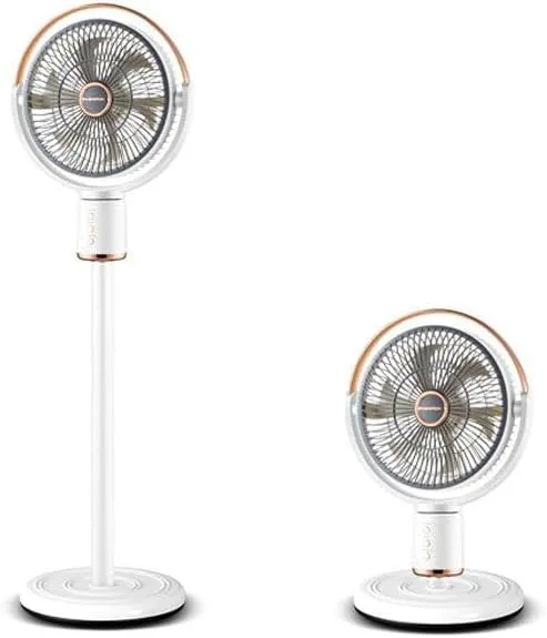 CRONY JY2219 Retractable floor fan Household floor electric fan air circulation vertical strong wind strong mute desktop (White)