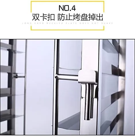 GRACE KITCHEN Stainless steel Trolley 15layers For Serving Bakery Bread Tray Food Cart Pan Rack Dish Service Trollley