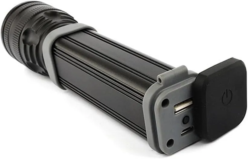 CRONY W562 Solar USB charging multi-function flashlight Telescopic focusing outdoor waterproof strong flashlight