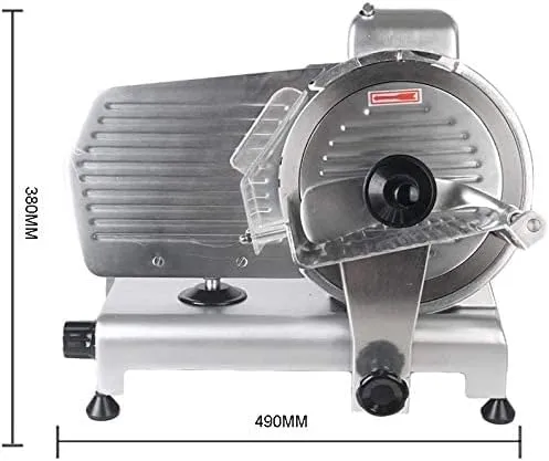 GRACE KITCHEN Meat Slicer Electric Food Slicer Commercial Deli Slicer 240W Hotpot Beef Mutton Chips Cutting Machine 10 Inch 12inch Blade Heavy Duty for Meat Chopper Butcher Cutter (10 inches)