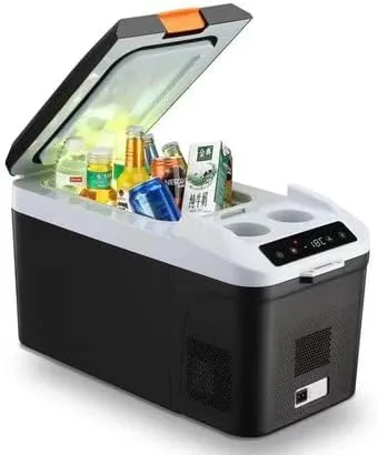 CRONY AQ-16L Portable Freezer, 12 Volt Car Refrigerator, 16 Litre Fast Cooling 12V Car Fridge -22°C to 20°C, Car Cooler, 12/24V DC and 100-240V AC for Outdoor, Camping, RV, Truck, Boat with Battery