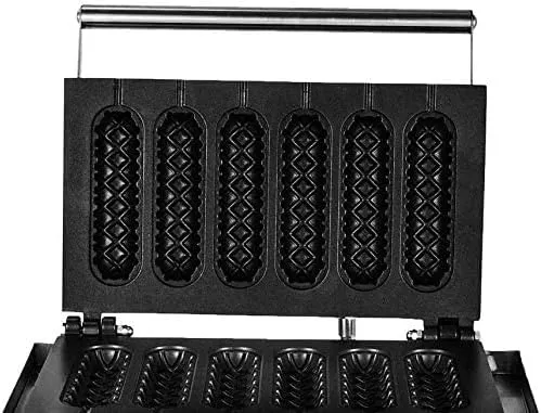 GRACE KITCHEN 1500W Electric Lolly Waffle Maker 6PCS Corn Dog Maker Waffles Nonstick Commercial Waffle Hotdog Maker Machine for Hot Dog Waffle Crispy