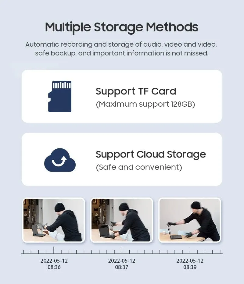 CRONY ST-430-5MP-10X Triple Lens Wireless Camera – 5MP, 10X Optical Zoom, 360° Rotation, Two-Way Audio, Motion Tracking, IP65 Waterproof