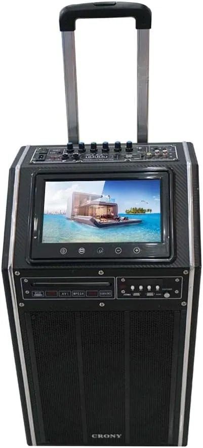 CRONY A109DPI speaker Square dance sound outdoor pull rod audio box with wireless microphone video playback