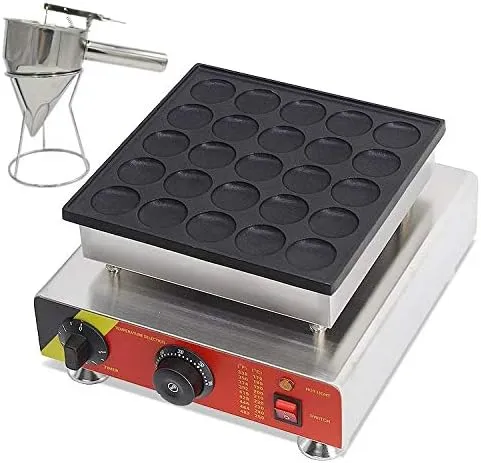 GRACE KITCHEN 25 Holes Snack Equipment Commercial Mini Pancakes Maker Poffertjes Machine/Electric Dutch Pancake Maker 310 * 330 * 200 Millimetre