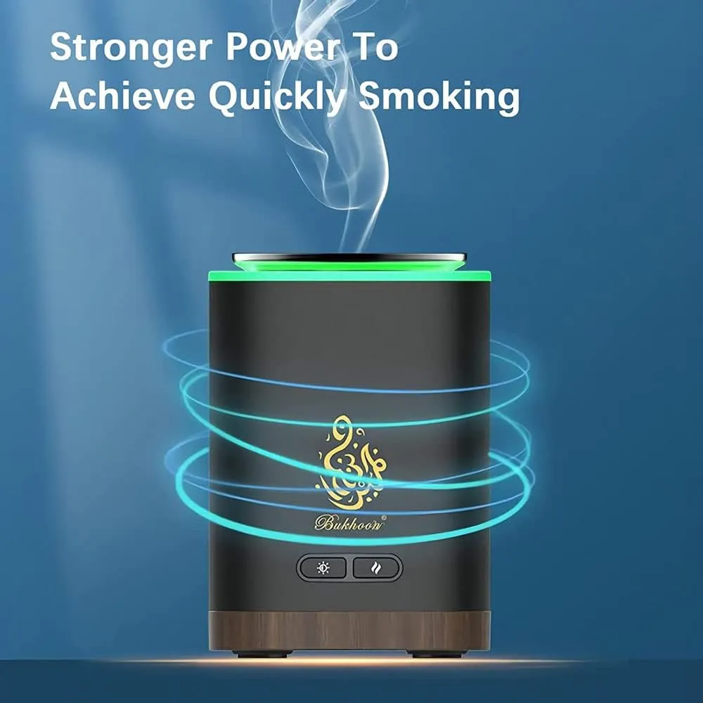 CRONY B17 Quadrate With Light Bukhoor Arabian Electronic Aromatherapy Incense Burner, Rechargeable LED Portable Electric Incense Burner Aromatherapy Machine