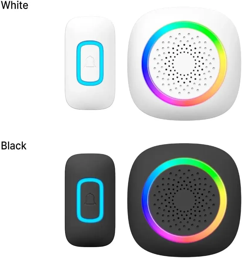 CRONY RL-3995 doorbell Battery-powered wireless doorbell with shining LED display Door bell (White)