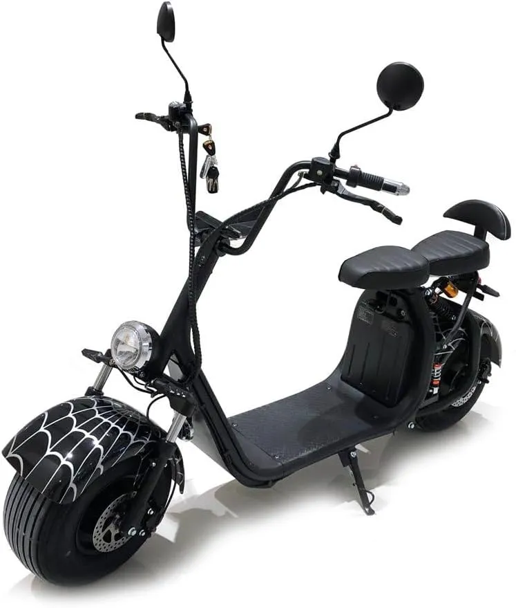 CRONY X3 BIG HARLEY+LI-ion battery+BT+double seat Electric motorcycle- Black Spider