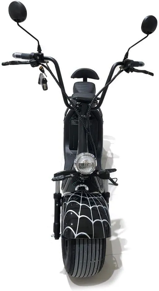 CRONY X3 BIG HARLEY+LI-ion battery+BT+double seat Electric motorcycle- Black Spider