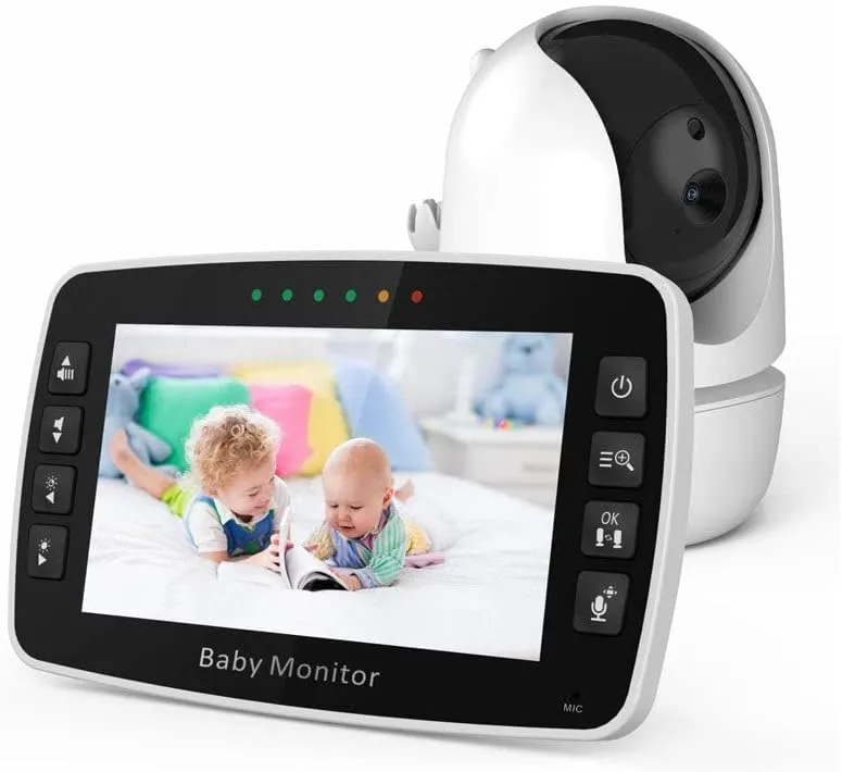 CRONY SM430A 4.3inch LCD Baby Monitor Color Display Night Vision Smart Zoom Baby Sleeping Music Monitor PTZ Video Camera