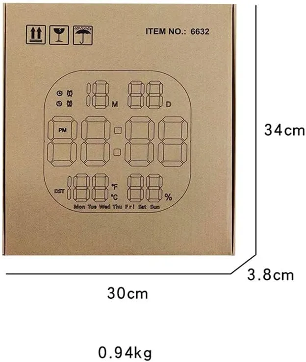 CRONY 6632 Living room countdown timer gym wall clock led acrylic decoration creative large electronic clock wall hanging