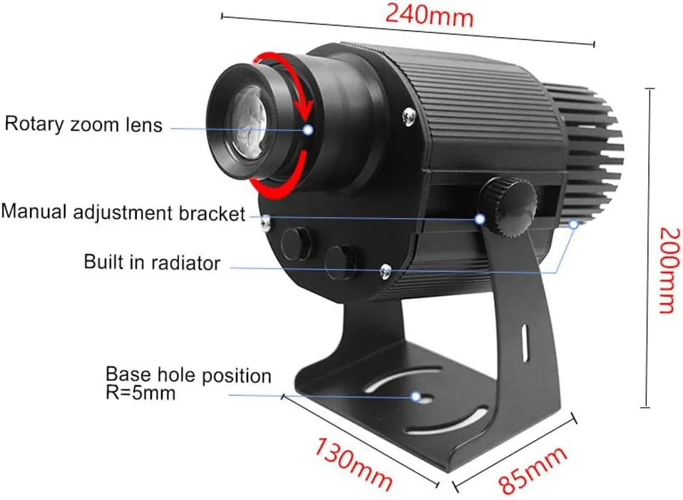 CRONY100W 4 pattern switching with motor logo lamp LED HD Projection Advertising DIY LOGO Custom Lmage Projector Lamp LED display