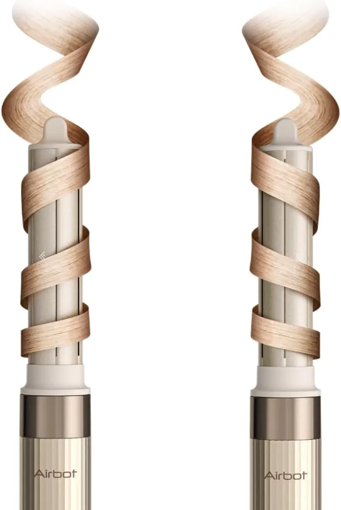 airbot hyperstyler &dryer hair straightening set with styler and wrap, professional hair tools for curly hair, gold.