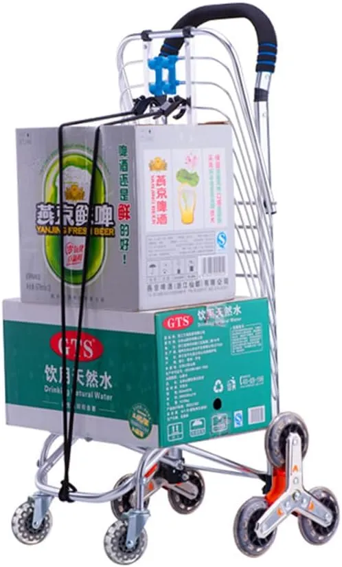 CRONY 8 Wheels Dual Purpose Shopping Cart Lightweight Shopping Trolley Bag With Seat