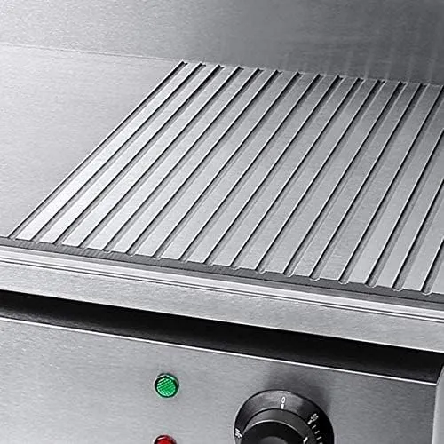 GRACE KITCHEN Electric Griddle Commercial Counter Top Stainless Steel Hot Plate Grill Fried Pans Burger Bacon Egg Fryer