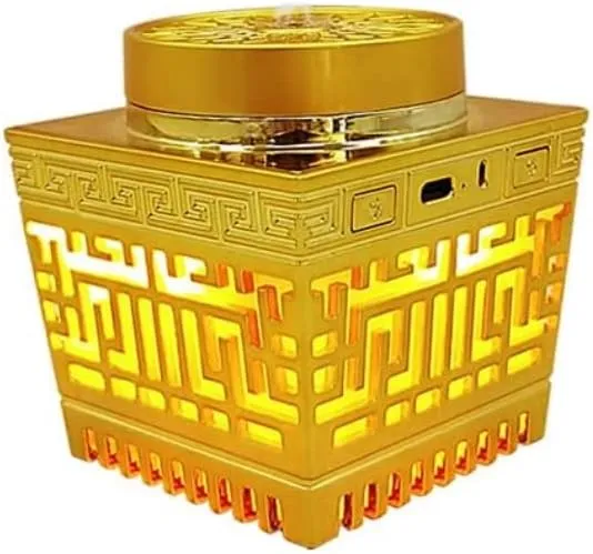 CRONY Electric Bakhoor Incense Burner Portable Usb Rechargeable Arabic Electric Bukhoor (Gold)