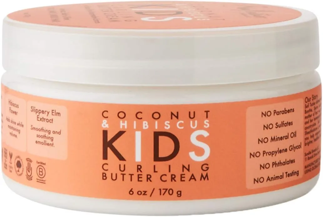 shea moisture coconut and hibiscus kids curling butter cream, 170 g, multi, 6 oz