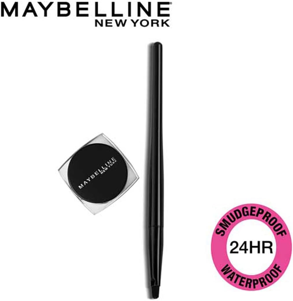 maybelline new york lasting drama eye liner drama gel liner, black, 2.5g