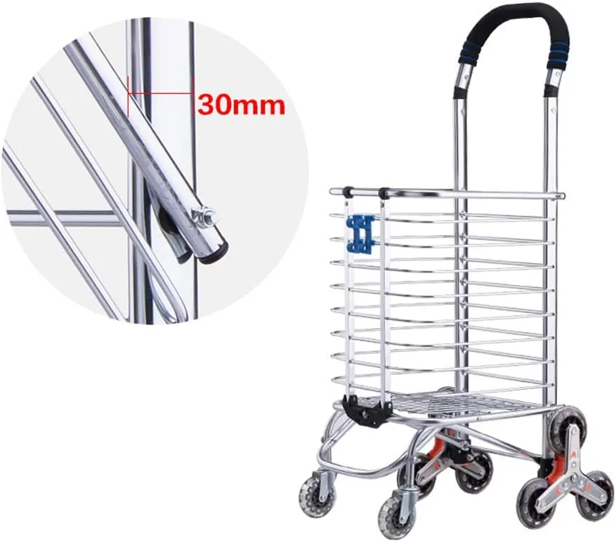 CRONY 8 Wheels Dual Purpose Shopping Cart Lightweight Shopping Trolley Bag With Seat