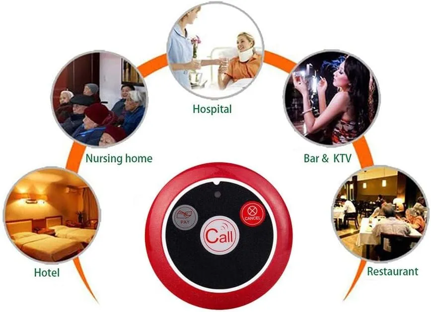 CRONY 3 Key Wireless Calling System Wireless Pager Calling System Restaurant Guest Paging System