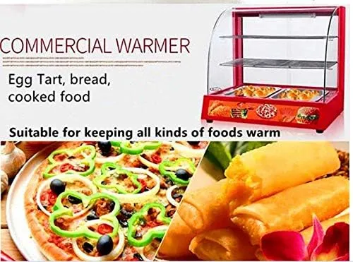 GRACE KITCHEN Catering Equipment Electric Glass Food Warmer Display Showcase 66 * 48 * 60 Centimetre