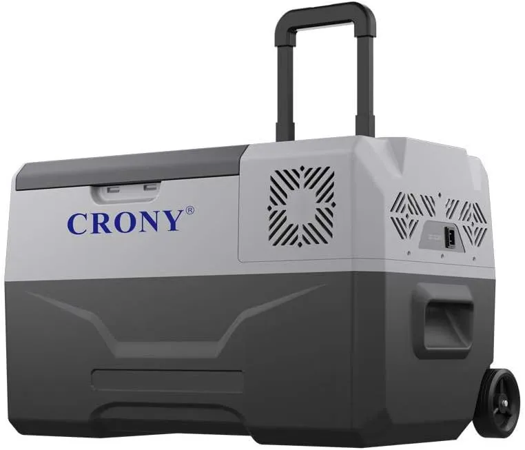 Crony CX30 Quart(30L) Portable Refrigerator Freezer, Mobile Fridge Car Refrigerator with Trolley and Wheels (No battery)