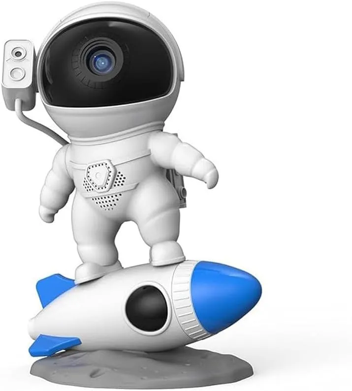 CRONY BT Rocket Astronaut Nebula projection light Rocket Astronaut Starry Sky Projector Night Light with 12 Film Sheets