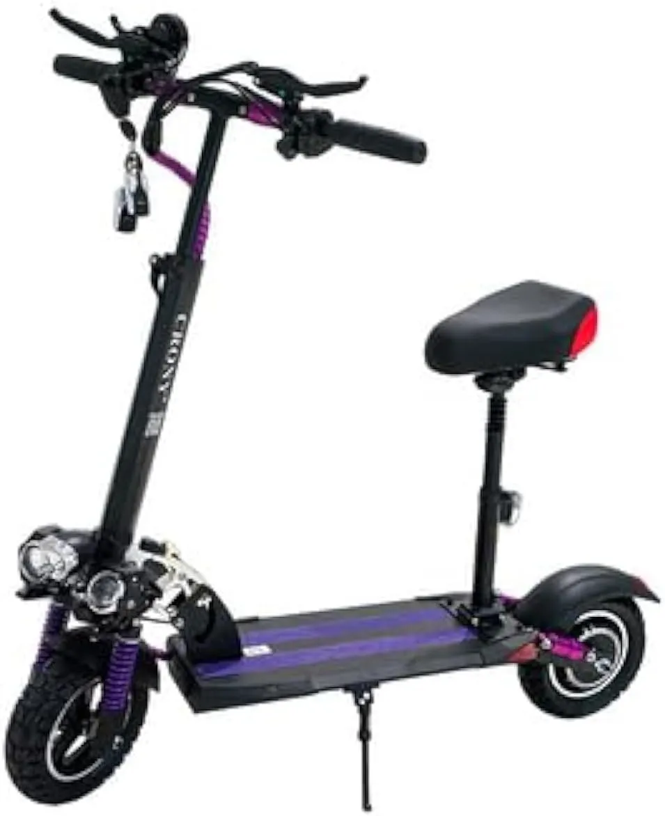 CRONY V10 E Scooter 10 inch Wide Tire High configuration E Scooter 65 km/h Fast Speed E scooter Strong Powerful Electric Scooter Foldable Electric Scooter | Purple