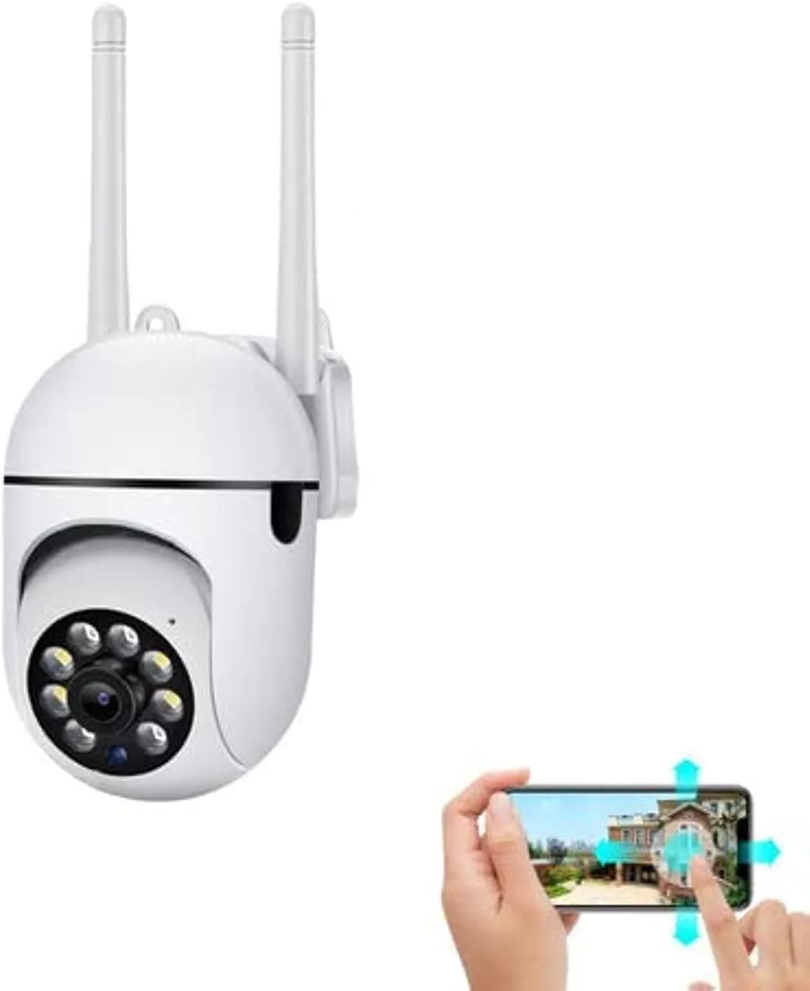 CRONY Nip-27 V380 App 1080P Full Color Wireless Camera Hd Ip Wireless Cctv Camera Waterproof Outdoor Wifi Cctv Security Cameras White 13.5 * 10.5 * 10