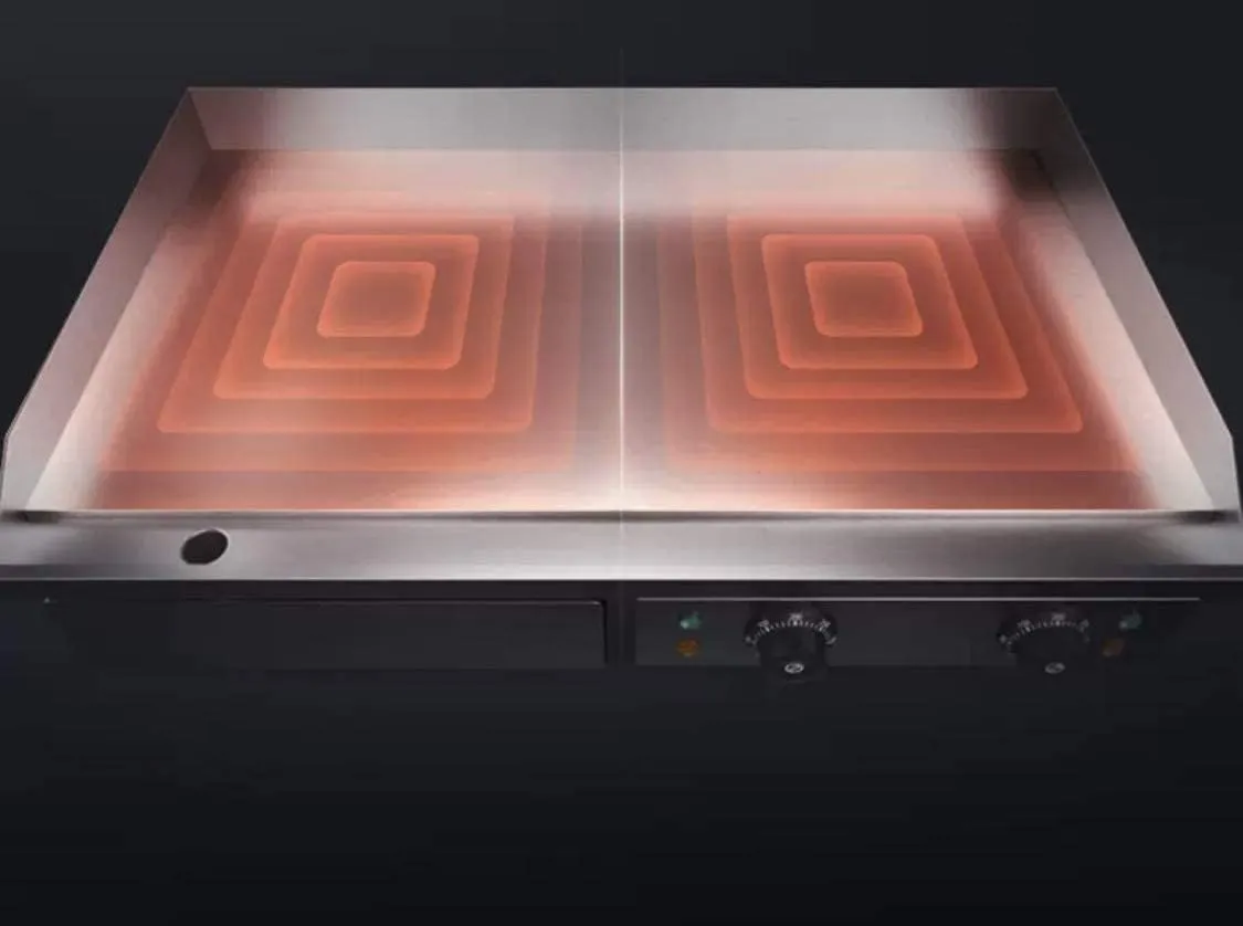 820 Easy Operating BBQ Griddle Full Flat Smooth Plate Electric Grill For Kitchen Equipment
