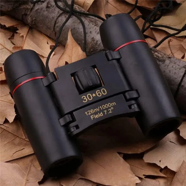 CRONY 30 * 60 Binocular 30X60 Day And Night Camping Travel Vision Spotting Scope Optical Folding Hd Binoculars Black 9x6x4 cm