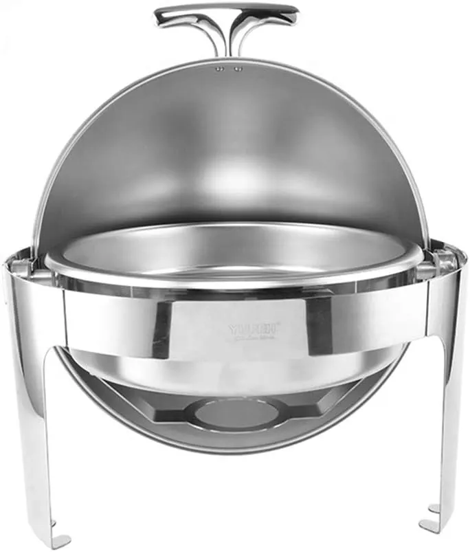 GRACE KITCHEN Hotel restaurant supplies catering Buffet Servers And Warmers Large Capacity Chafing Dish (Round roll top chafing dish)