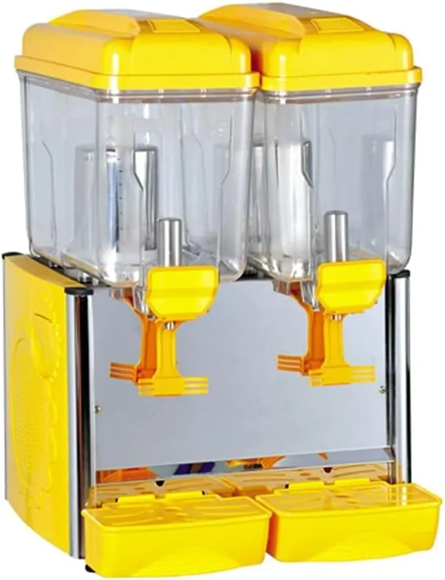 GRACE KITCHEN Cold Beverage Drink Dispenser Machine 1 Tank, 2 Tank, 3 Tank Stainless Steel Fruit Juice Commercial Drink Dispenser Machine for Buffet (2 Tank Beverage Drink Dispenser)
