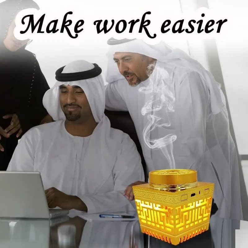 CRONY Electric Bakhoor Incense Burner Portable Usb Rechargeable Arabic Electric Bukhoor (Gold)